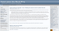 Desktop Screenshot of feastuponthewordblog.org